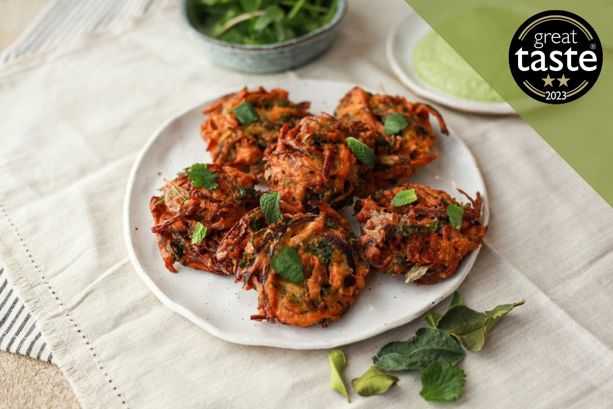 Carrot and Red Onion Bhajis