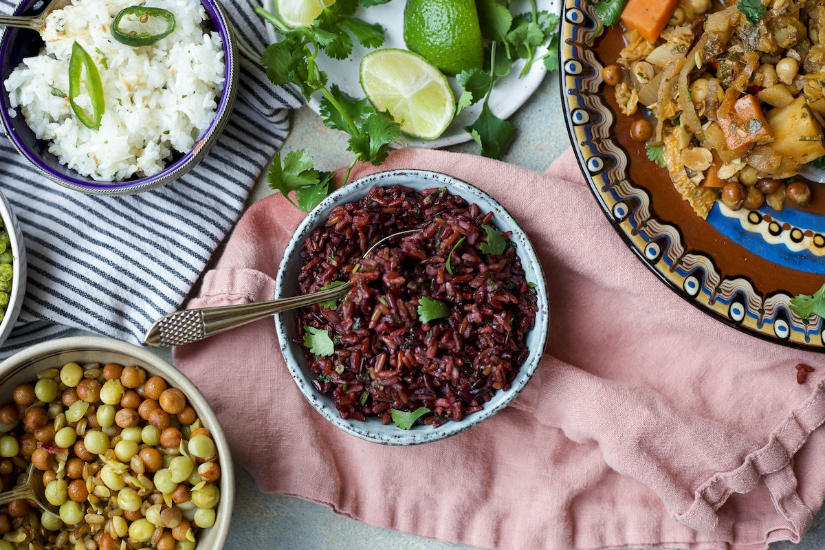 Black & Red Wild Rice with Coriander & Lime