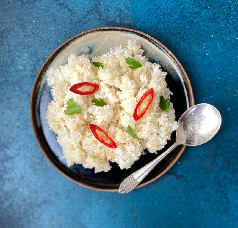 Sticky rice with Kaffir lime leaf